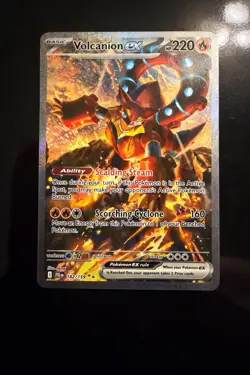 Volcanion ex 182/159 Gold Hyper Rare – Temporal Forces Pokemon Card **Mint** - Image 1