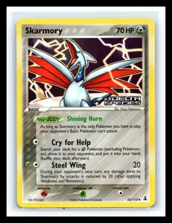 💥 Skarmory EX Delta Species 55/113 HOLO Stamped Pokemon Card 2005 - Image 1