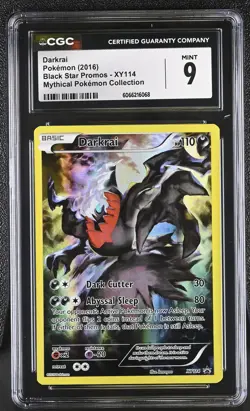 CGC 9 MINT Darkrai 2016 Black Star Promos XY114 Pokemon Card - Image 1