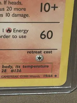 Pokemon TCG Vintage Wotc 1st Edition Jungle Flareon Rare Regular Card - Image 3