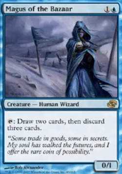 1x Magus of the Bazaar - Foil Light Play, English Planar Chaos MTG Magic - Image 1