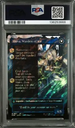 2025 MTG Final Fantasy Jill, Shiva's Dominant Borderless Surge Foil #0523 PSA 10 - Image 2