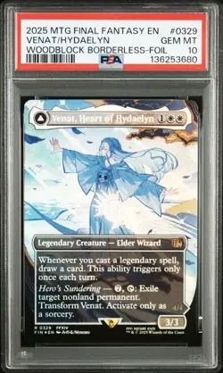 2025 MTG Final Fantasy EN Woodblock Borderless Foil VENAT HYDAELYN Psa 10 - Image 1