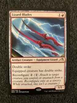 Magic The Gathering MTG - Lizard Blades - Kamigawa: Neon Dynasty - Image 1