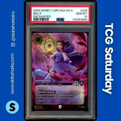 2025 LORCANA FABLED #226/204 BELLE ACCOMPLISHED MYSTIC ENCHANTED RARE PSA 10 - Image 1
