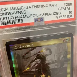 Cindervines Retro Frame Ravnica Remastered Foil Serialized 028/500 Graded 10 - Image 3