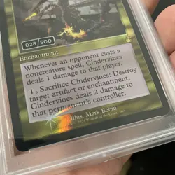 Cindervines Retro Frame Ravnica Remastered Foil Serialized 028/500 Graded 10 - Image 4