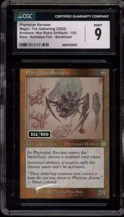 Magic The Gathering MTG Phyrexian Revoker Retro Foil Serialized 322/500 CGC 9 - Image 1