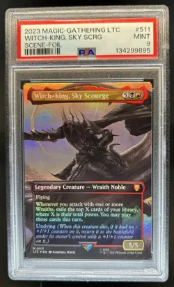 2023 Magic The Gathering LTC Witch-King Sky Scourge Scene Foil #0511 PSA 9 - Image 1
