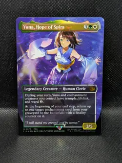 Yuna, Hope of Spira Borderless Chocobo Track Foil - 571 - M - MTG: Final Fantasy - Image 1