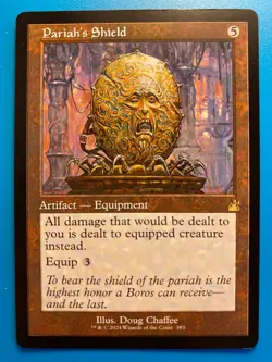 MTG 1x RETRO Pariah's Shield # 393 Ravnica Remastered Magic the Gathering x1 NM - Image 1