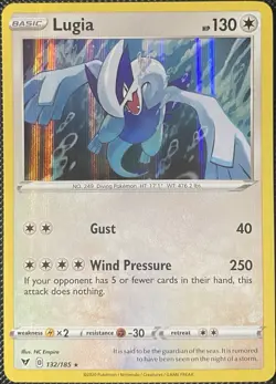 Lugia 132/185 Swsh04: Vivid Voltage (Holo Bleed) Pokemon Card - Image 1