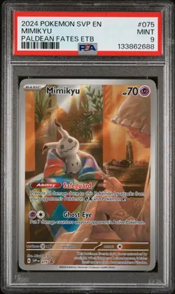 2024 POKEMON SVP EN-SV BLACK STAR PROMO #075 MIMIKYU PSA 9 - Image 1