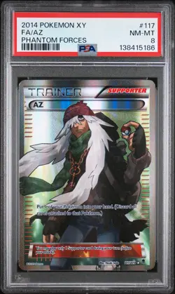 2014 POKEMON XY PHANTOM FORCES #117 FULL ART/AZ PSA 8 - Image 1