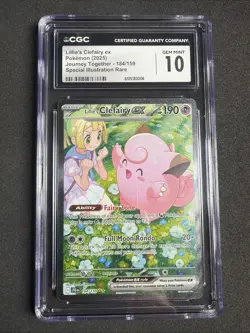 Pokemon Lillie's Clefairy ex 184/159 Special Illustration Rare CGC Gems Mint 10 - Image 1
