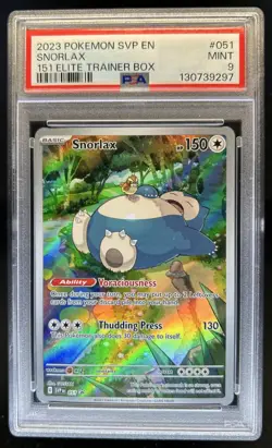 2023 Pokemon SV Black Star Promos - SVP EN Snorlax Full Art #051 PSA 9 MINT - Image 1