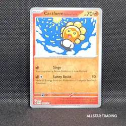 Rev Holo - Castform Sunny 20/191 Pokemon SV Surging Sparks Pokemon Scarlet Viole - Image 1