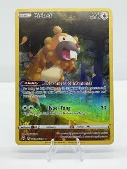 Pokemon TCG Bidoof GG29/GG70 Crown Zenith Galarian Gallery Ultra Rare Holo - Image 1