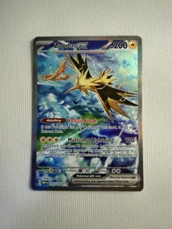 Pokemon Zapdos ex Special Illustration Rare Scarlet & Violet 151 Holo EX 200 HP - Image 1