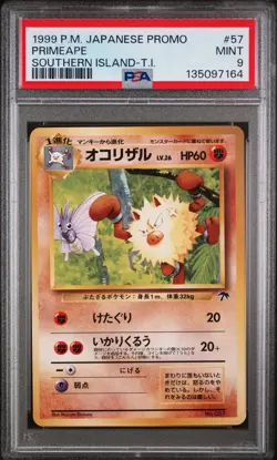1999 POKEMON JAPANESE PROMO SOUTHERN ISLANDS-T.I. #57 PRIMEAPE PSA 9 - Image 1