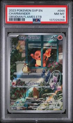 2023 POKEMON SVP EN-SV BLACK STAR PROMO #044 CHARMANDER PSA 8 - Image 1