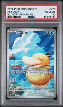 2026 POKEMON ASC EN-ASCENDED HEROES ILLUSTRATION RARE #226 PSYDUCK PSA 10 - Image 1