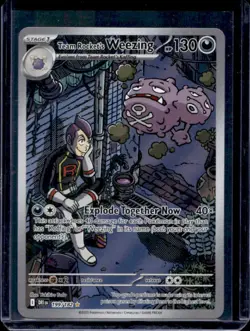 2025 Pokemon Destined Rivals Team Rocket's Weezing Illustration Rare #199/182 - Image 1