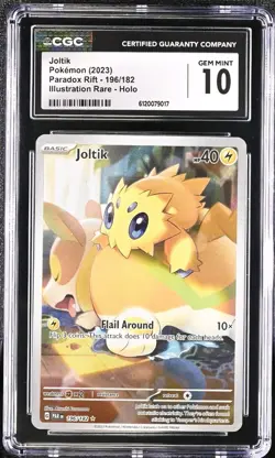 Pokemon IR Illustration Rare Joltik 196/182 Paradox Rift CGC 10 GEM MINT - Image 1