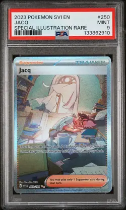 2023 POKEMON SVI EN-SCARLET & VIOLET SPECIAL ILLUSTRATION RARE #250 JACQ PSA 9 - Image 1
