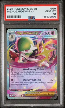 2025 POKEMON MEG EN-MEGA EVOLUTION #060 MEGA GARDEVOIR EX PSA 10 - Image 1