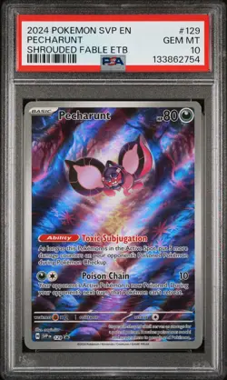 2024 POKEMON SVP EN-SV BLACK STAR PROMO #129 PECHARUNT PSA 10 - Image 1