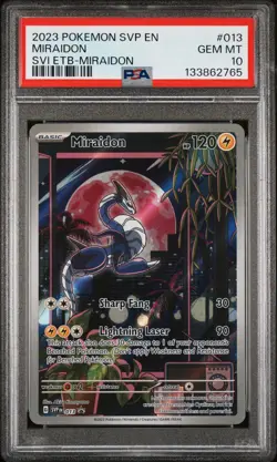 2023 POKEMON SVP EN-SV BLACK STAR PROMO #013 MIRAIDON PSA 10 - Image 1