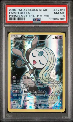 2016 POKEMON XY PROMO MYTHICAL POKEMON COLLECTION FULL ART/MELOETTA PSA 8 - Image 1