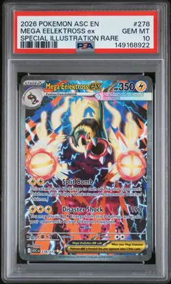 2026 POKEMON ASC EN-ASCENDED HEROES #278 MEGA EELEKTROSS EX PSA 10 - Image 1