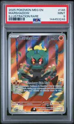 2025 POKEMON MEG EN-MEGA EVOLUTION ILLUSTRATION RARE #146 MARSHADOW PSA 9 - Image 1