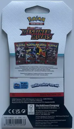 Sealed 2025 Pokemon TCG Scarlet & Violet Destined Rivals Sleeve Booster Pack! - Image 2