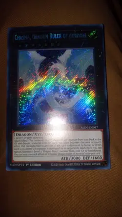 Chasma, Dragon Ruler Of Auroras Secret Rare 1st Edition ALIN-EN047 Yugioh - Image 1
