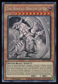The Winged Dragon of Ra (Ghost Rare) LED7-EN000 Ghost Rare 1st Edition Yu-Gi-Oh - Image 1