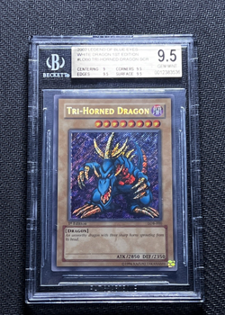 Yu-Gi-Oh! Tri-Horned Dragon LOB-000 Secret Rare 1st Edition PSA/BGS 9.5 Gem Mint - Image 1