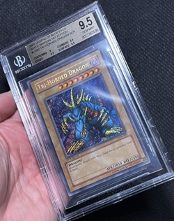 Yu-Gi-Oh! Tri-Horned Dragon LOB-000 Secret Rare 1st Edition PSA/BGS 9.5 Gem Mint - Image 3