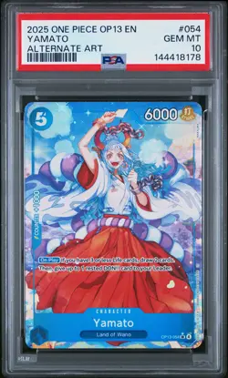 2025 ONE PIECE OP13-CARRYING ON HIS WILL ALTERNATE ART #054 YAMATO PSA 10 - Image 1