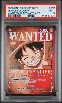 2023 ONE PIECE OP03-PILLARS OF STRENGTH #012 MONKEY D. LUFFY PSA 9 - Image 1