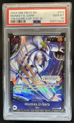2024 One Piece Treasure Cup Top 16 Monkey D Garp #ST06-012 PSA 10 - Image 1