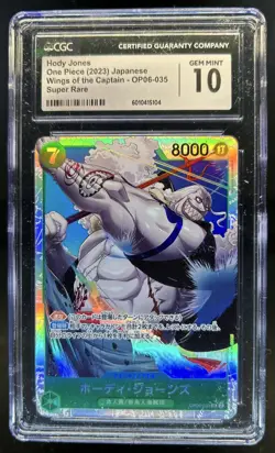 2023 One Piece Wings of the Captain Hody Jones Super Rare #OP06-035 CGC 10 - Image 1