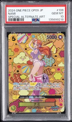 2024 ONE PIECE JPN EMPERORS IN THE NEW WORLD SPECIAL ALT ART #106 NAMI PSA 10 - Image 1