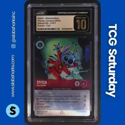 2023 DISNEY LORCANA DISNEY100 PROMO #21 STITCH ABOMINATION CGC PRISTINE 10 - Image 1