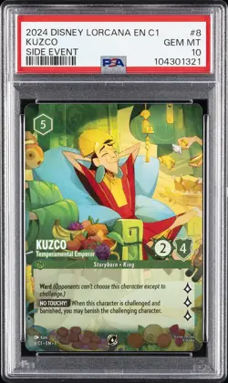 2024 DISNEY LORCANA EN C1-LORCANA CHALLENGE PROMO SIDE EVENT #8 KUZCO PSA 10 - Image 1