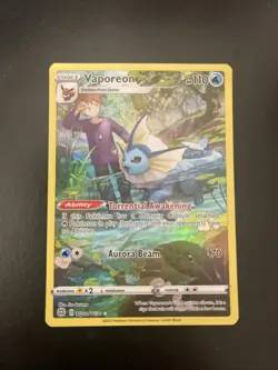 SWSH09: Brilliant Stars Trainer Gallery #TG02/TG30 Vaporeon Pokemon Card - Image 1