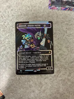 Shredder, Shadow Master (Surge Foil) - Borderless | Pixel -TMNT With Bonus Card - Image 4