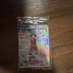 One Piece Bandai Namco Monkey D. Luffy US Voyage Promo Holo Card - Image 1